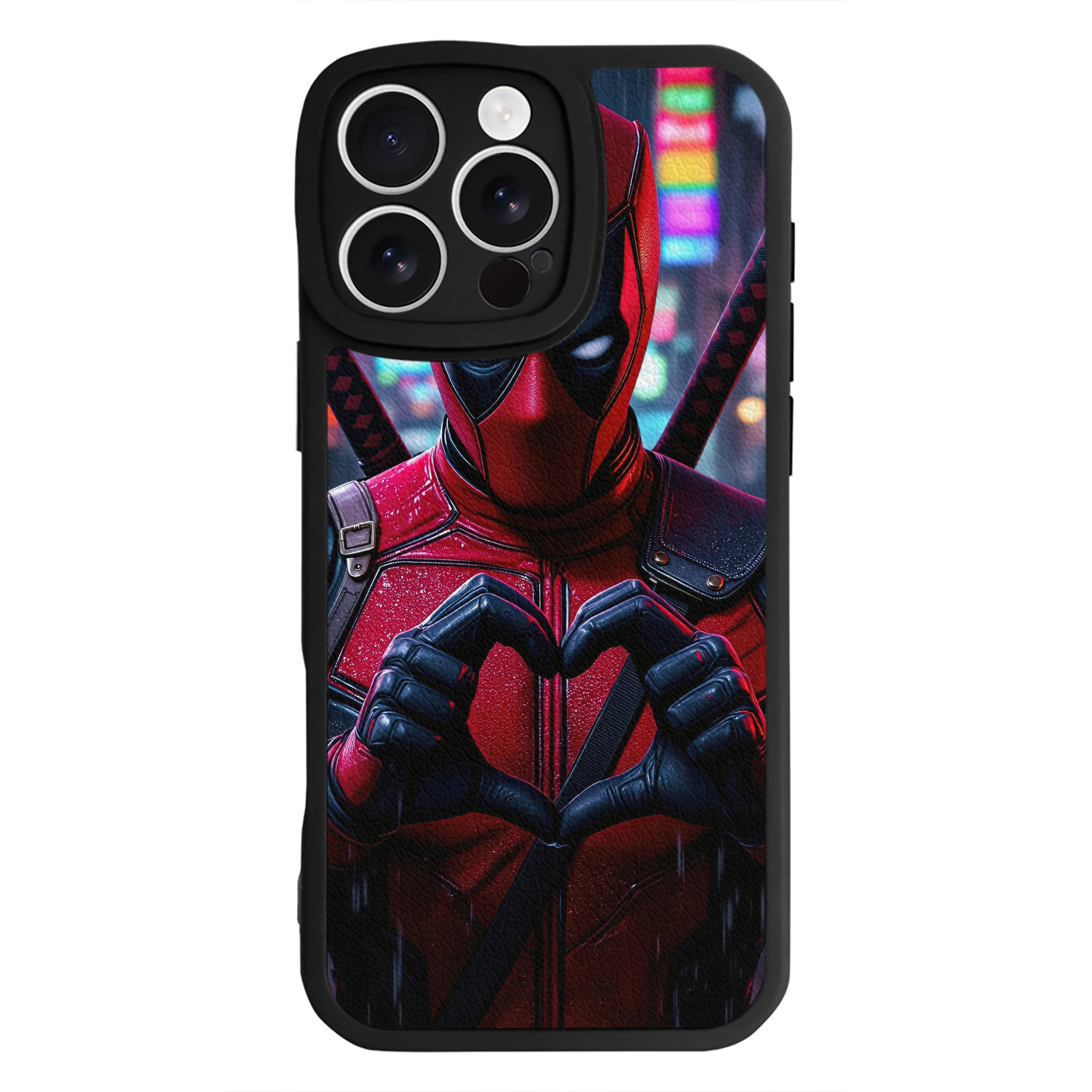 （画像用） Deadpool デッドプール 【iPhone 16シリーズ対応】シリコンスマホケース（レザー調） 材質：シリコン